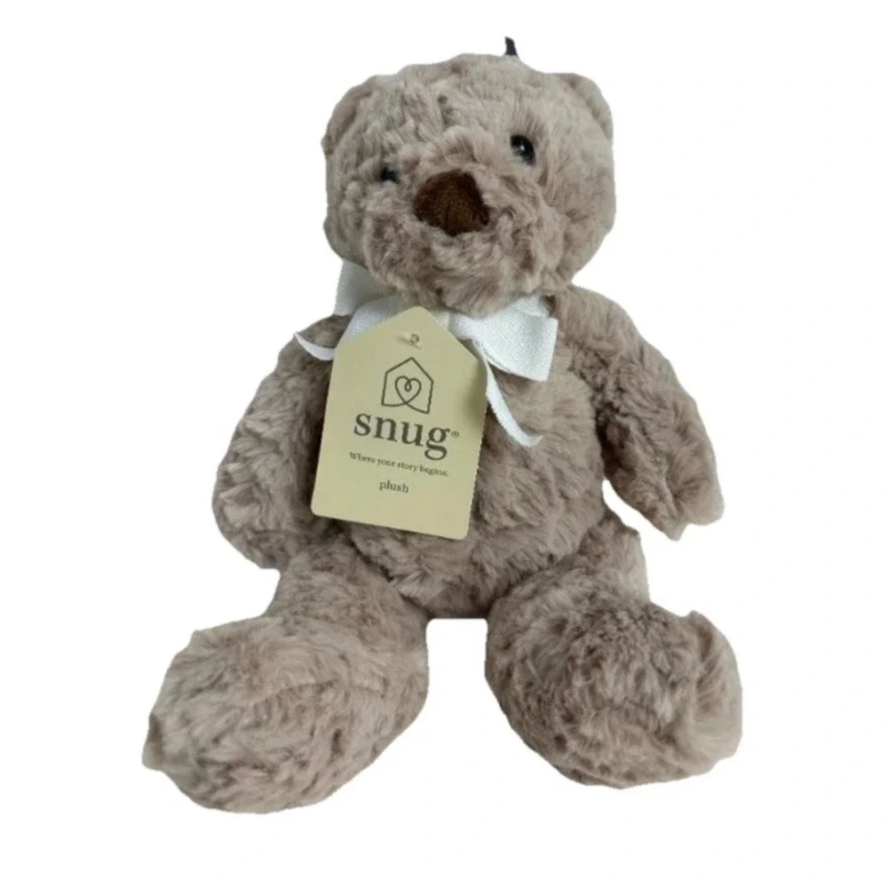 NWT Snug Baby Beige Teddy Bear Lovey Tan Plush Stuffed Animal Infant Comfort Toy